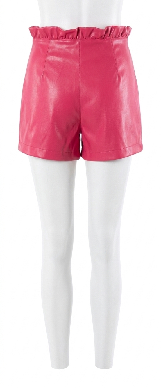NEW EMILY MCCARTHY rose red ruffle short in red